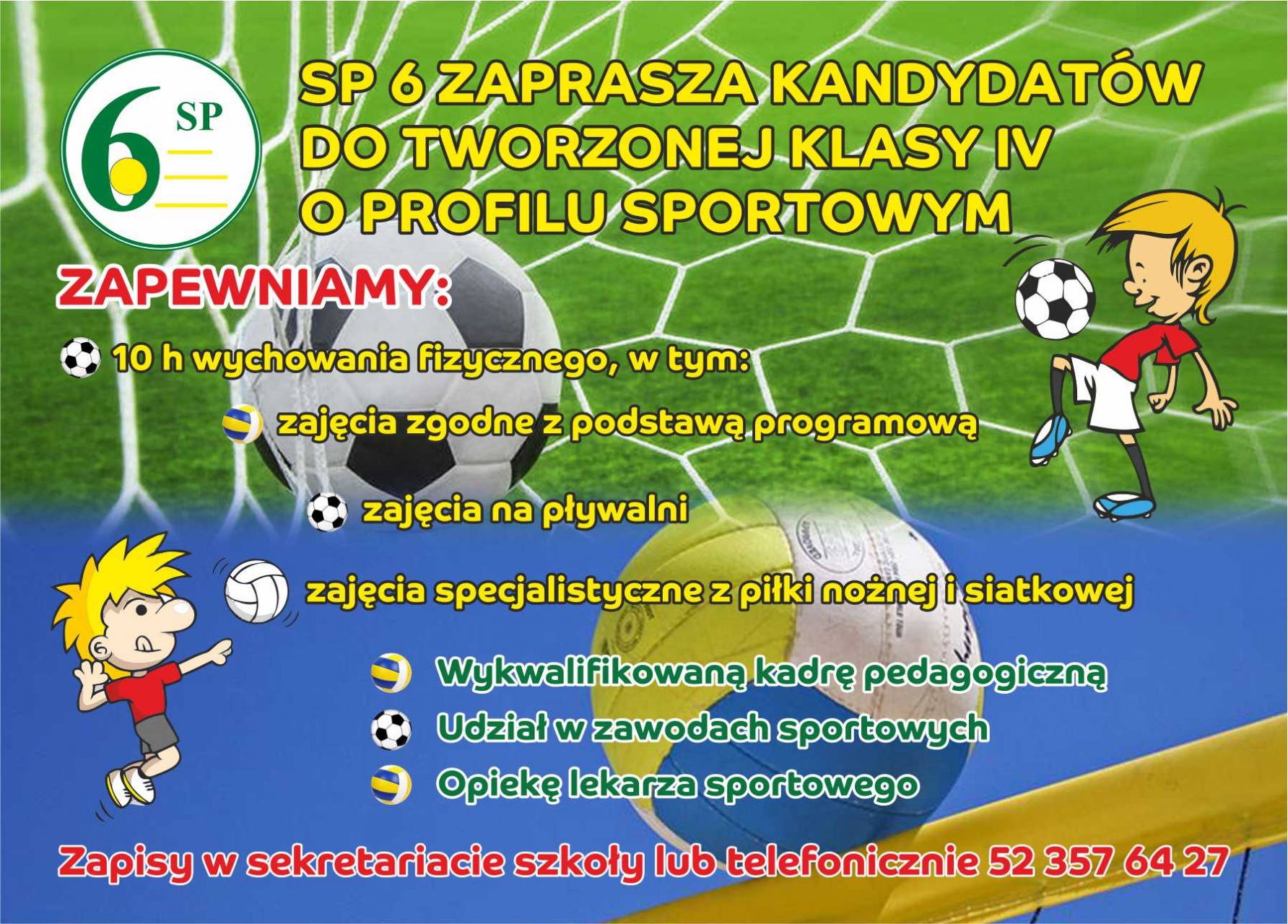 Zapisy do klas I i do klasy sportowej